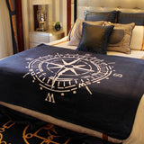 130x160cm Beautiful Compass Blanket for home