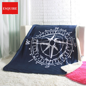 130x160cm Beautiful Compass Blanket for home