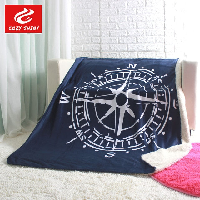 130x160cm Beautiful Compass Blanket for home