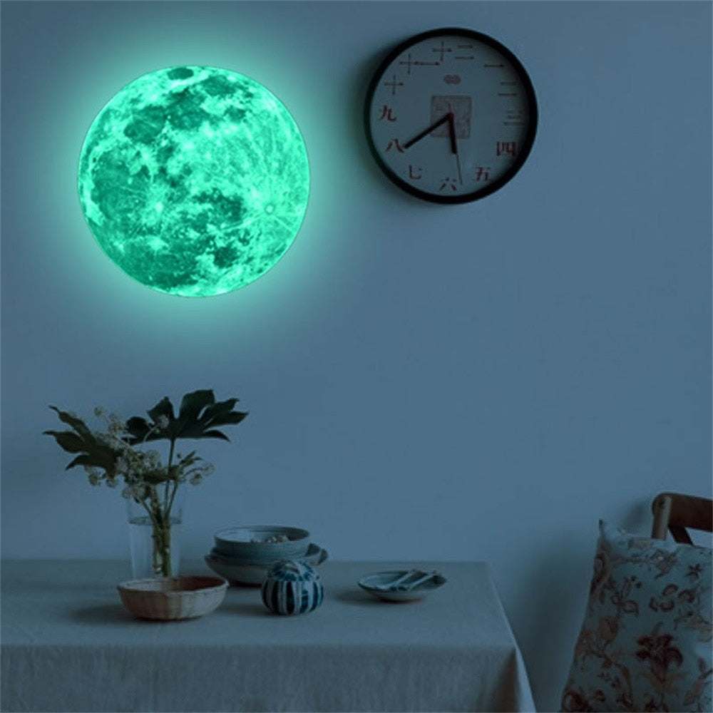 20cm Luminous Moon Earth 3D Wall Stickers