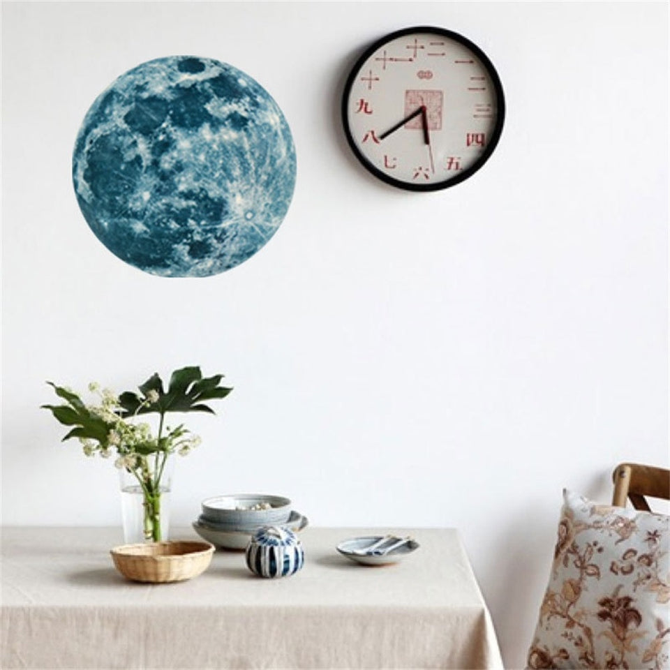 20cm Luminous Moon Earth 3D Wall Stickers