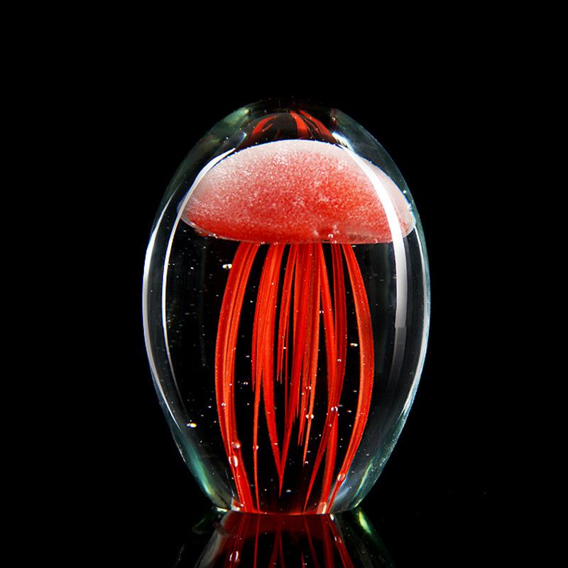 Colored Handmade Glow Glass Jellyfish Light