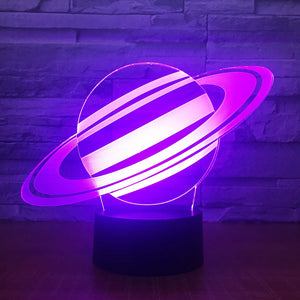 7 Color Changing Jupiter 3D illusion Night Light