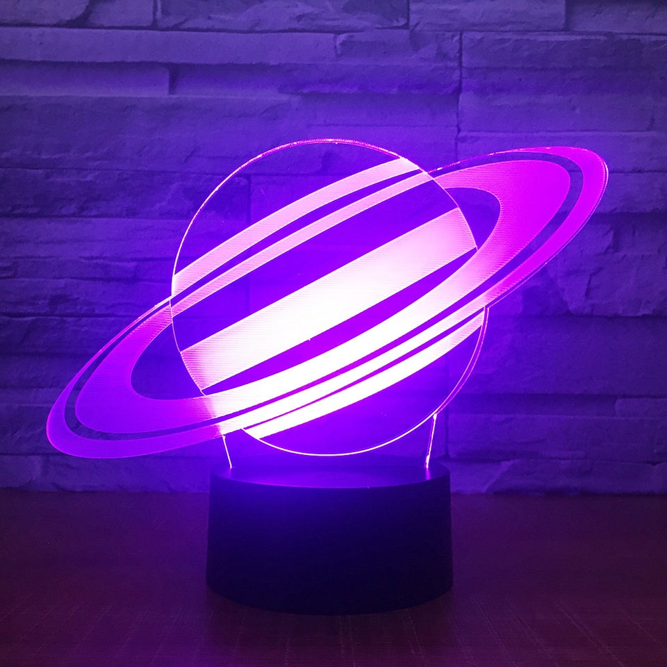 7 Color Changing Jupiter 3D illusion Night Light