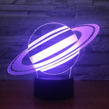 7 Color Changing Jupiter 3D illusion Night Light